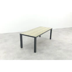 VDG Nola Tuintafel 210x90 Cm. - Antraciet/Houtlook -Beliani Winkel e25d5d9fef944addb1ab8390220c901a