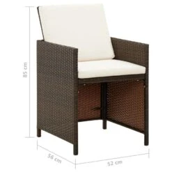 VidaXL - Diningstoelen - Kussens - Bruin - Poly Rattan - 4 Stuks - 52x56x85 Cm -Beliani Winkel e2ad46ab6a29491ba2e2d08730dfcff5