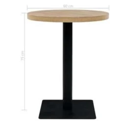 VidaXL - Eetkamertafel - Beige - MDF - Ø 60 X 75 Cm -Beliani Winkel e2cf4901b0e34a5180f0d914366755d1
