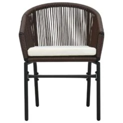 VidaXL Tuinstoelen 2 St PE-rattan Bruin -Beliani Winkel e36883c2a11f4b89bafa19fdaa9438d3