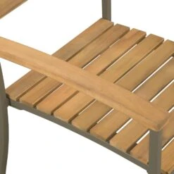 VidaXL Tuinstoelen Stapelbaar 2 St Massief Acaciahout En Staal 6 VidaXL Tuinstoelen Stapelbaar 2 St Massief Acaciahout En Staal -Beliani Winkel e38500b2acaa40f79145c359696c2d8b