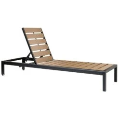 Beliani Tuinligstoel NARDO - Lichte Houtkleur Kunsthout, Aluminium 7 Beliani Tuinligstoel NARDO - Lichte Houtkleur Kunsthout, Aluminium -Beliani Winkel e3e1e9d2365f440c9aed1c093b4d7638