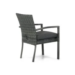 Tuinstoel Wicker Grijs-antraciet Domani Furniture Albergo -Beliani Winkel e4d8cd119aae4d329bef4e8dbdee2ada