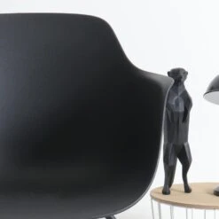 Nolon Noa-Puk Kunststof Tuinstoel Zwart - Zwart Onderstel -Beliani Winkel e655b9627de4400d81d3333f0aa5e4da