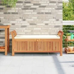 VidaXL - Tuinopbergbank - Bruin - Hout 17 VidaXL - Tuinopbergbank - Bruin - Hout -Beliani Winkel e6b61907bab542f2960096262c9b1d30