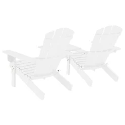 VidaXL Tuinstoelen Adirondack Met Tafeltje Massief Vurenhout Wit -Beliani Winkel e72f1e5d55384861aed90ab4f332f5c0