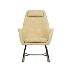 Beliani Schommelstoel ARRIE - Geel Polyester 7 Beliani Schommelstoel ARRIE - Geel Polyester -Beliani Winkel e74ed666beaf475a822ba7d4744b25e3