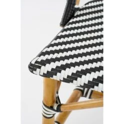 Mica Decorations Mandox Bank - L98 X B60 X H93 Cm - Rotan - Zwart, Wit -Beliani Winkel e752b05bb2e146c7b3efb5c368b398ca