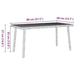 VidaXL - Tuin Salontafel - Bruin - Poly Rattan - 80 X 40 X 37 Cm 14 VidaXL - Tuin Salontafel - Bruin - Poly Rattan - 80 X 40 X 37 Cm -Beliani Winkel e7da8a7dd31b40adb7fce4409fe8ee65