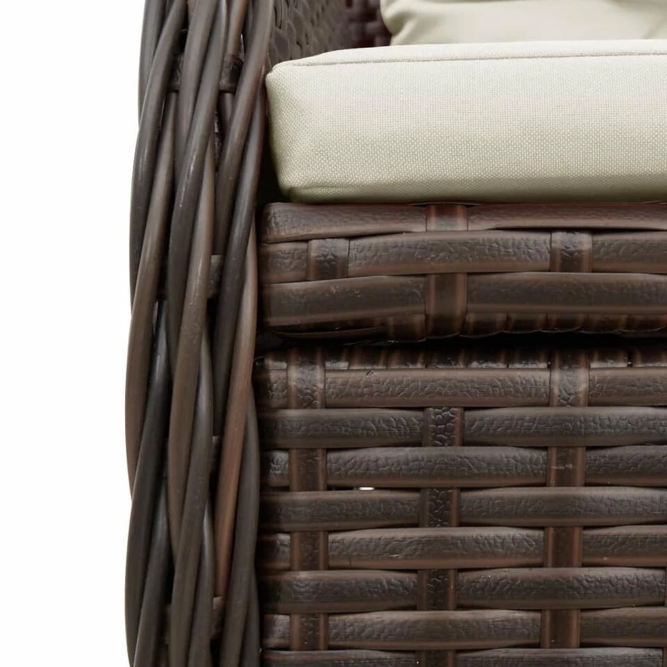 VidaXL - Tuinstoel - Bruin - Poly Rattan 9 VidaXL - Tuinstoel - Bruin - Poly Rattan - Afbeelding 9