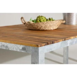 Fjôrd Tuintafel Acaciahout/Metaal - 200x100x74cm - Zenia -Beliani Winkel ea011f0322034587bd4f3785c6acba8b