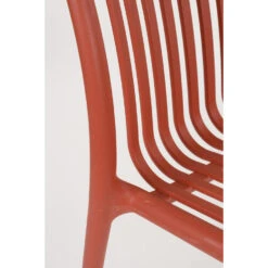 Housecraft Living Mante Tuinstoelen Kunststof Terra/ Rood - Set Van 4 -Beliani Winkel eb72a057e1eb4c0c96a497df9d3dde94