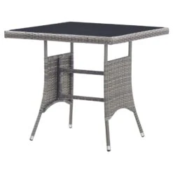 VidaXL - Tuintafel - Grijs - Poly Rattan - 80 X 80 X 74 Cm 9 VidaXL - Tuintafel - Grijs - Poly Rattan - 80 X 80 X 74 Cm -Beliani Winkel eb7b3a4048ea46638e9bcc7d3831cf44