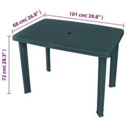 VidaXL Tuintafel 101x68x72 Cm Kunststof Groen -Beliani Winkel eba87c73216e459389fdceb181bc14cd