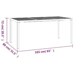 VidaXL - Tuintafel - Antraciet - Staal - 165 X 80 X 72 Cm -Beliani Winkel ec13e87d0b5b4cafa0145861620fd7ff