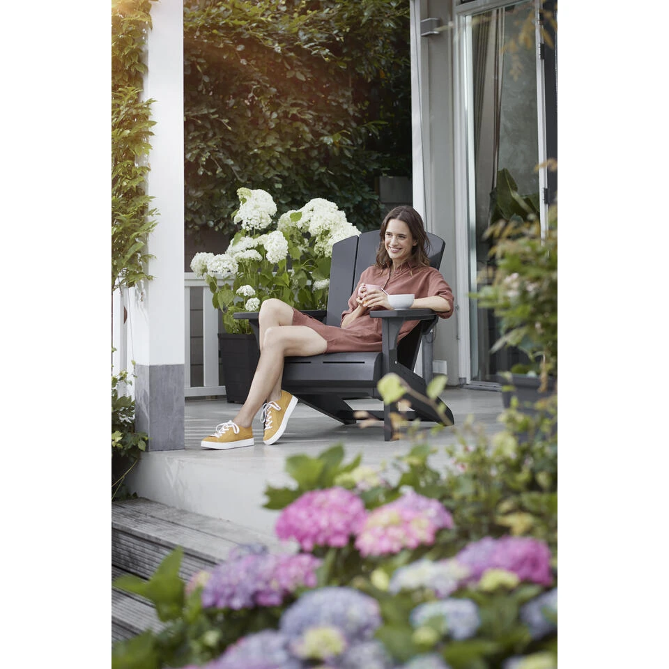 Keter Troy Adirondack Tuinstoel - Set Van 2 - 81x80x96,5cm - Zwart 8 Keter Troy Adirondack Tuinstoel - Set Van 2 - 81x80x96,5cm - Zwart - Afbeelding 8