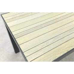 VDG Nola Tuintafel 160x90 Cm. - Antraciet/Houtlook 16 VDG Nola Tuintafel 160x90 Cm. - Antraciet/Houtlook -Beliani Winkel ecb30cc46781436c99f563f180776d46
