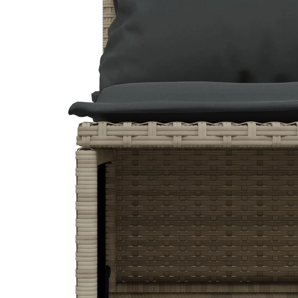 VidaXL - Loungeset - Grijs - Poly Rattan 6 VidaXL - Loungeset - Grijs - Poly Rattan - Afbeelding 6