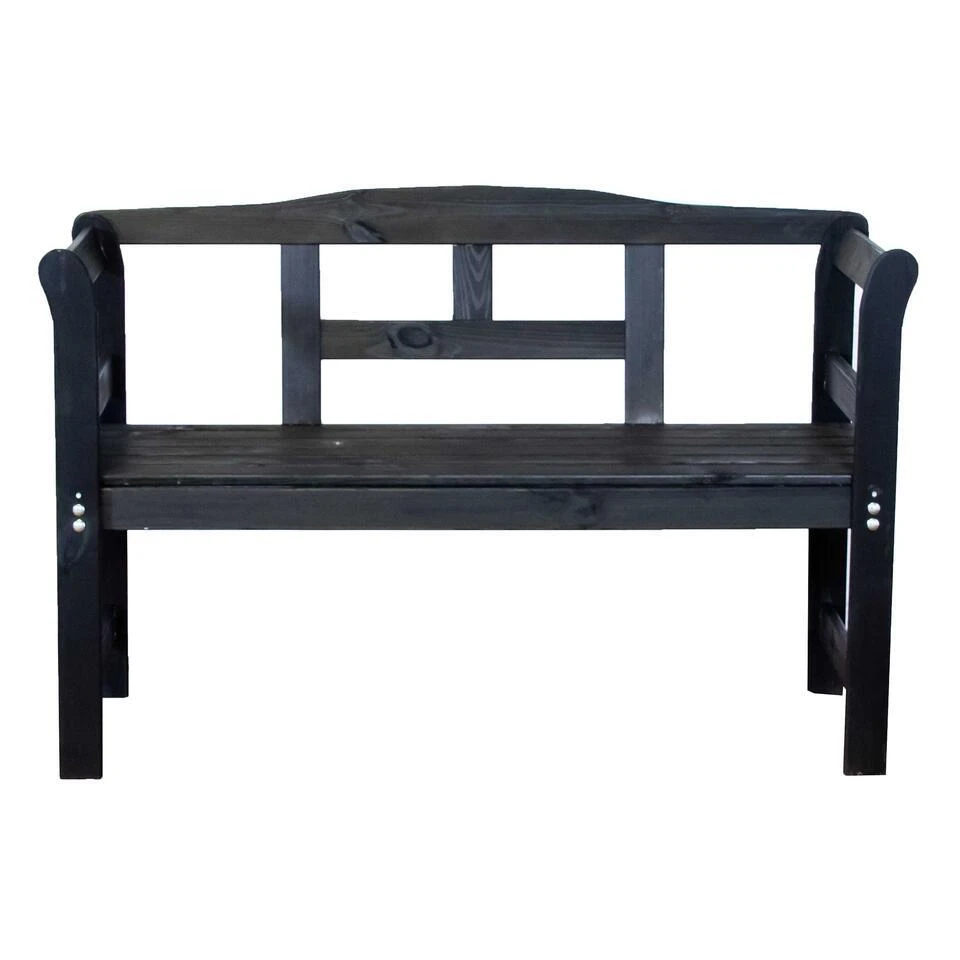 SenS-Line Friesen Tuinbank - Hout - Zwart 6 SenS-Line Friesen Tuinbank - Hout - Zwart - Afbeelding 6