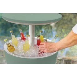 Keter Coolbar Partytafel - 49.5x49.5x57cm - Groen -Beliani Winkel ed480caa70334dcfa7b4de52636280c9