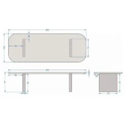 Tuintafel Deens Ovaal - Beige Betonlook - 300x100x75cm - Maya -Beliani Winkel ed4f821407e0459eb56e6114bbfe30ca