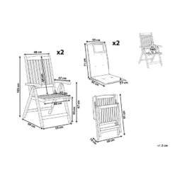 AMANTEA - Tuinstoel Set Van 2 - Donkerbruin - Acaciahout 14 AMANTEA - Tuinstoel Set Van 2 - Donkerbruin - Acaciahout -Beliani Winkel ed6a6140c4204e06a039574d14671b1c 2