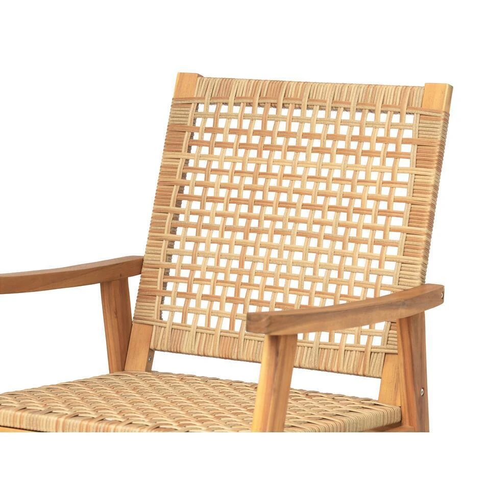 Schommelstoel Van Massief Acaciahout En Touw 7 Schommelstoel Van Massief Acaciahout En Touw - Afbeelding 7