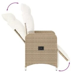 VidaXL - Verstelbare Tuinstoel Met Kussens - Beige - Poly Rattan 16 VidaXL - Verstelbare Tuinstoel Met Kussens - Beige - Poly Rattan -Beliani Winkel eec7dfed716049a8922bb68b41a43823