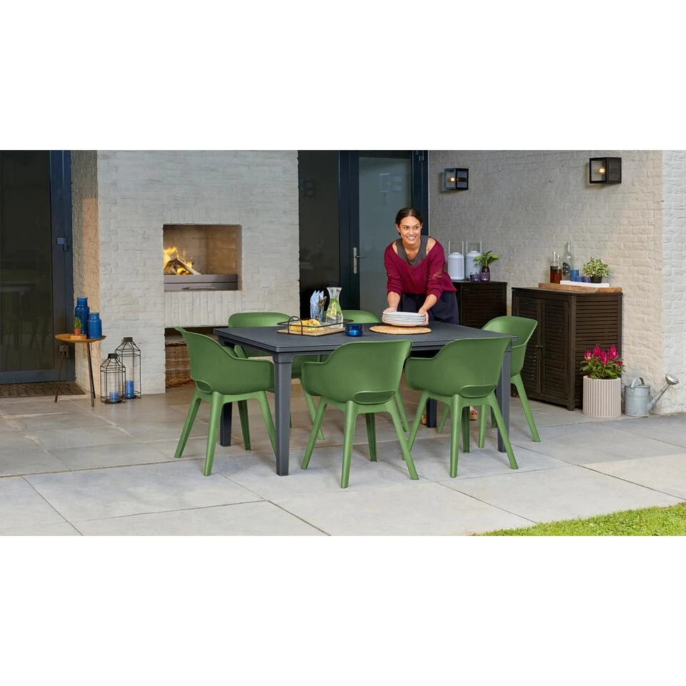 Keter Akola Tuinstoelen - 2 Stuks -56.5x55x80cm - Olijf Groen 7 Keter Akola Tuinstoelen - 2 Stuks -56.5x55x80cm - Olijf Groen - Afbeelding 7
