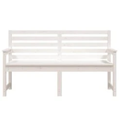 VidaXL - Tuinbank - Wit - Grenenhout - 159.5 X 48 X 91.5 Cm -Beliani Winkel ef86c78d8c4b4f26acfa3d56fa60ee26