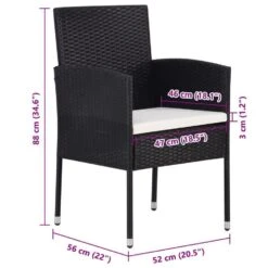 VidaXL - Tuinstoelen - Witte Ussens - Zwart - Poly Rattan - 2 Stuks -Beliani Winkel efd9823f310a401e906857ffc831fbc6