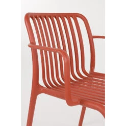 Housecraft Living Mante Tuinstoelen Terra/ Rood - Set Van 4 -Beliani Winkel f0702502ebb046cc9d3e307146703f5e