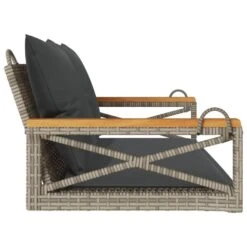 VidaXL - Schommelbank - Grijs - Poly Rattan - 62 X 109 X 40 Cm -Beliani Winkel f176756e51e345d494e6acfc97a38197