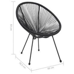 VidaXL - Maanstoelen - Zwart - Rattan - 2 Stuks -Beliani Winkel f2d85903bdfb4a9fa16b8a79bd5b2f37