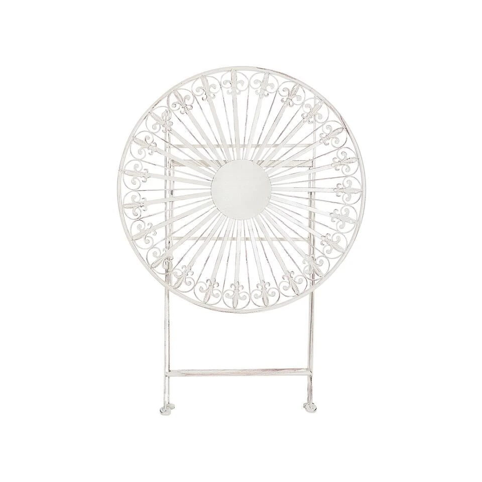 Beliani Inklapbare Tafel SCAFA - Wit Ijzer 4 Beliani Inklapbare Tafel SCAFA - Wit Ijzer - Afbeelding 4