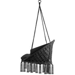 Tectake Hangstoel Grazia, Zwart -Beliani Winkel f3157aa346f14fb39dbcc8d22caaaa8e