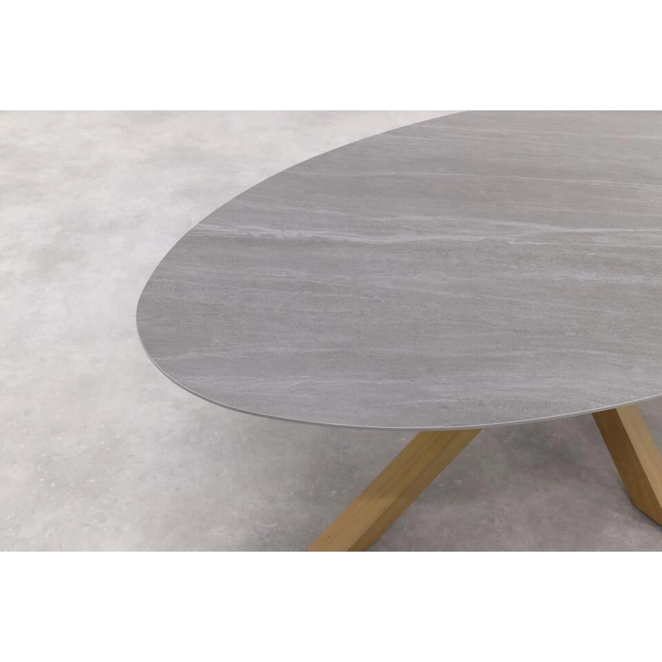 Scotland Tafel - 230x115 Cm - Light Teaklook - Centostone Napoli Sand 13 Scotland Tafel - 230x115 Cm - Light Teaklook - Centostone Napoli Sand - Afbeelding 13