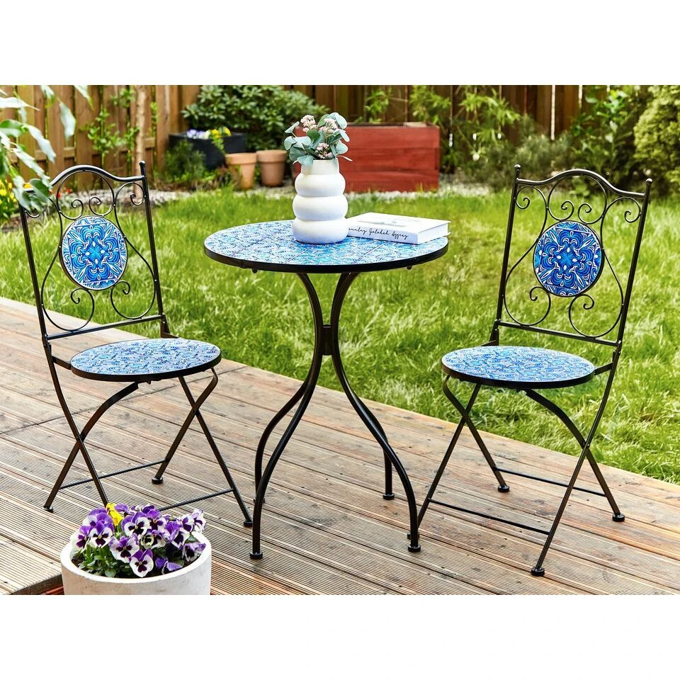 CIGLIANO - Tuintafel - Zwart - Metaal 2 CIGLIANO - Tuintafel - Zwart - Metaal - Afbeelding 2