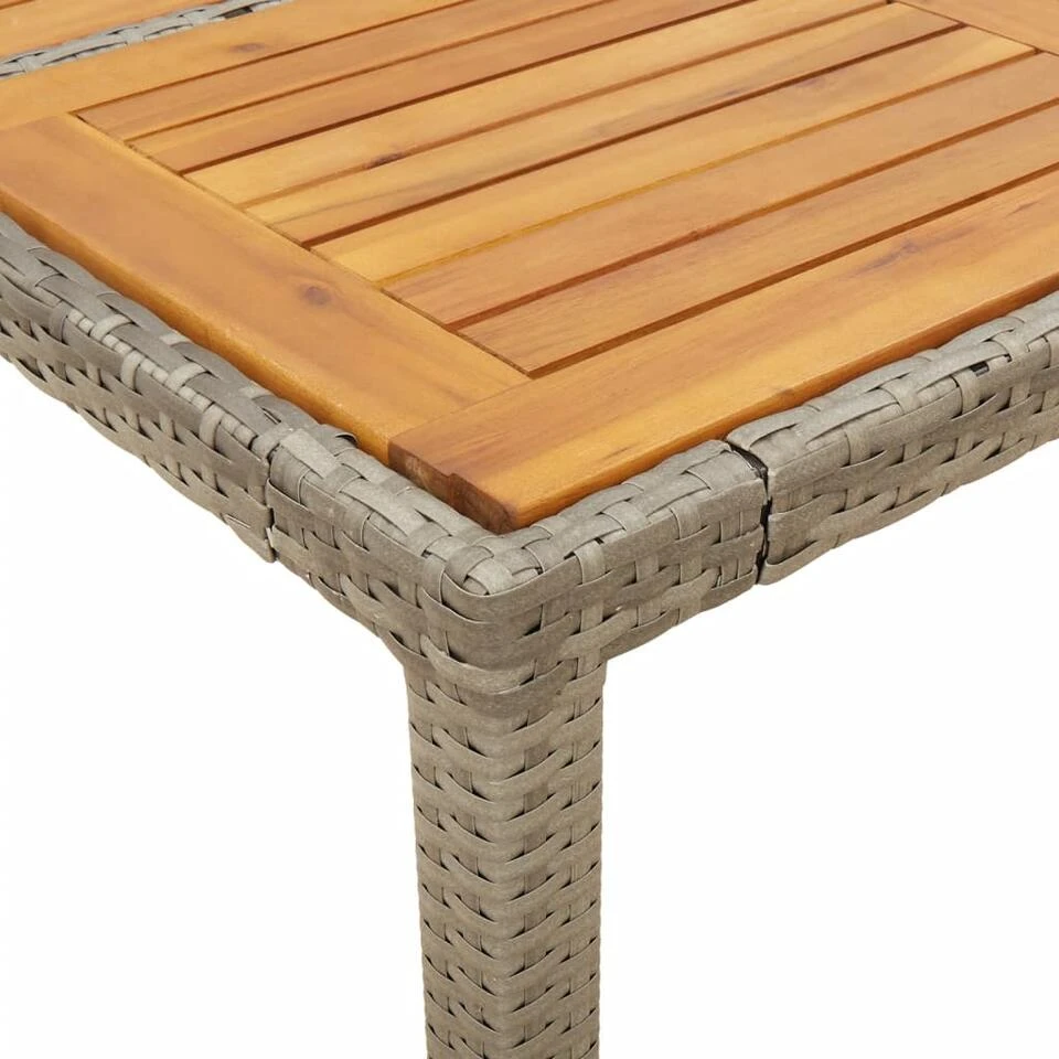 VidaXL - Tuintafel - Grijs - Poly Rattan - 90 X 90 X 75 Cm 7 VidaXL - Tuintafel - Grijs - Poly Rattan - 90 X 90 X 75 Cm - Afbeelding 7