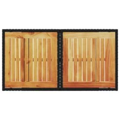 VidaXL - Tuintafel - Zwart - Poly Rattan En Acaciahout - 100x55x73 Cm -Beliani Winkel f53752d1706744e4ad7cbf6536076e5a