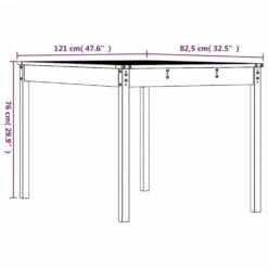 VidaXL - Tuintafel - Wit - Grenenhout - 121 X 82.5 X 76 Cm -Beliani Winkel f551329900964b028789c8f55d2b5e32
