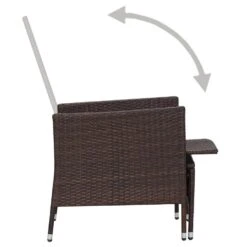 VidaXL - Tuinstoel - Bruin - Poly Rattan - Verstelbaar - Met Kussens -Beliani Winkel f5537536664b4f7c9d4c29394585cd62