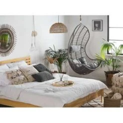 Beliani Hangstoel PINETO - Grijs Pe Rotan -Beliani Winkel f595e670800b46edb11d05d73705b3d1