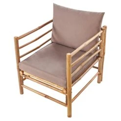 CERRETO - Tuinstoel - Taupe - Bamboe -Beliani Winkel f6a417aca66a4dc4bea7d4d759b379c4
