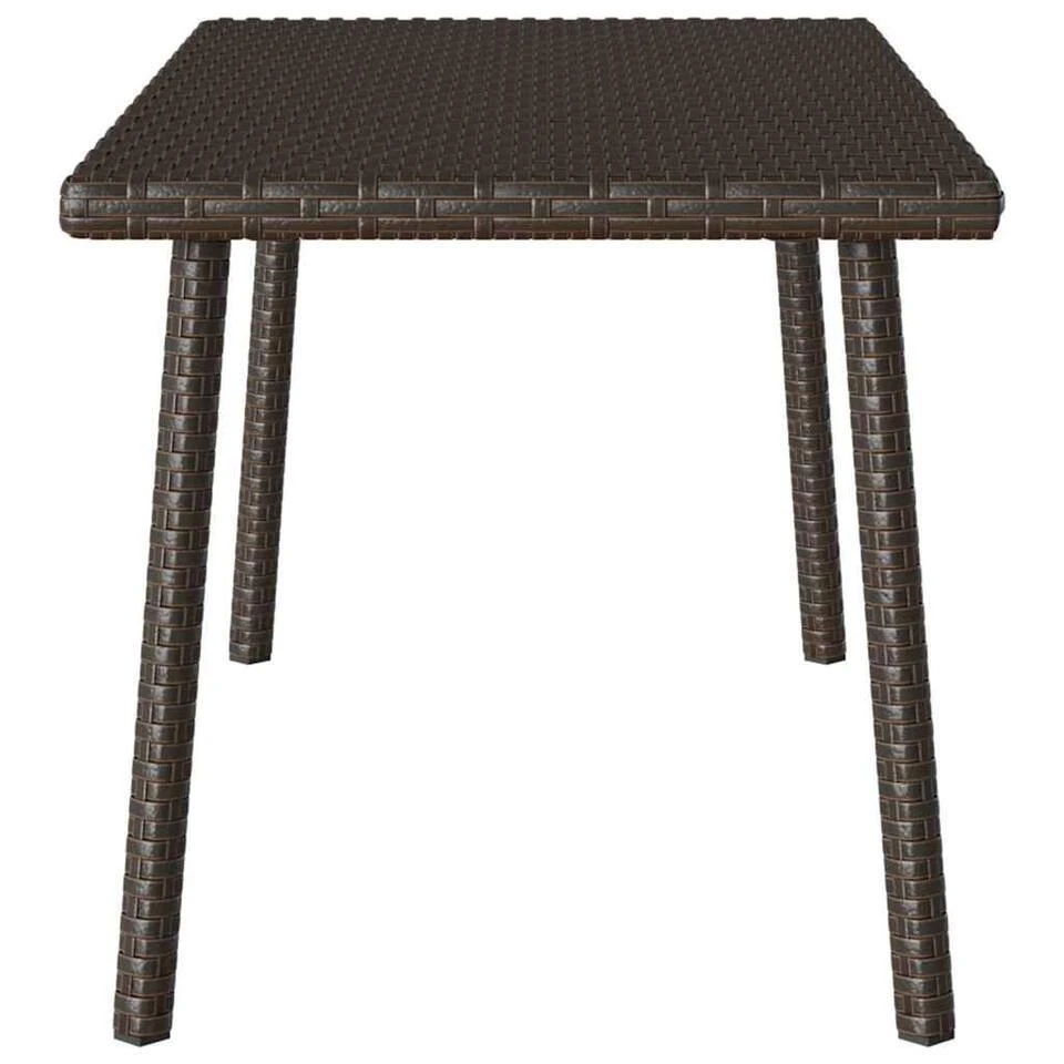 VidaXL - Tuin Salontafel - Bruin - Poly Rattan - 80 X 40 X 37 Cm 4 VidaXL - Tuin Salontafel - Bruin - Poly Rattan - 80 X 40 X 37 Cm - Afbeelding 4