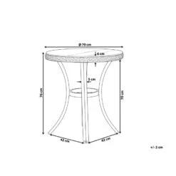 Beliani Tuintafel RIFREDDO - Blauw Pe Rotan -Beliani Winkel f8c6a5a05b824e19986119f4838d95ea