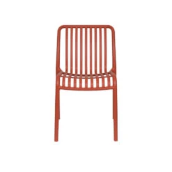 Housecraft Living Mante Tuinstoelen Kunststof Terra/ Rood - Set Van 4 -Beliani Winkel fb23cdba88a54c4fb1de7e5171bcffb7