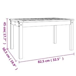 VidaXL - Tuintafel - Grijs - Massief Grenenhout - 82.5 X 50.5 X 45 Cm -Beliani Winkel fb9a0b6e40514fcc8a7bb36bc7fcb52c