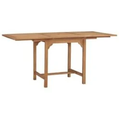 VidaXL Tuintafel Verlengbaar (110-160)x80x75 Cm Massief Teakhout -Beliani Winkel fbf92315f6774e3bae430e065f69eedd