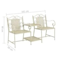 VidaXL Tuinbank 2-zits 161 Cm Staal Wit -Beliani Winkel fc43b3a0e8da4a69bea931ae59777a30